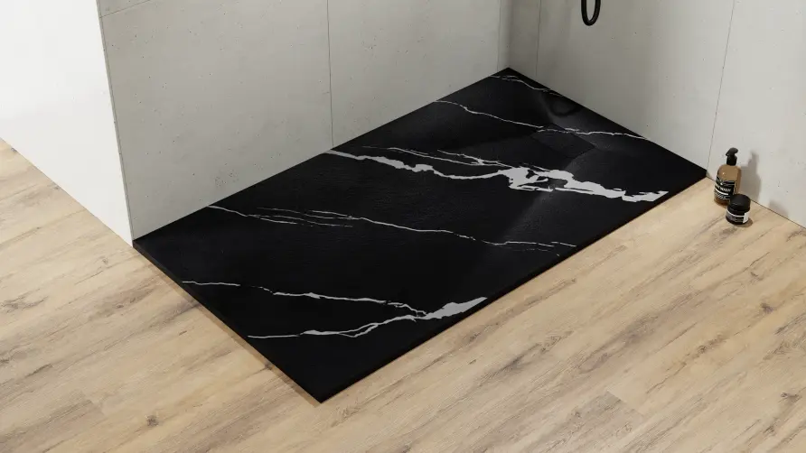 Shower Trays Marble Black 120 x 90