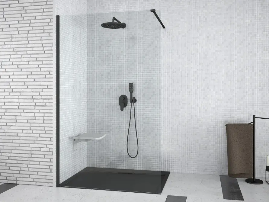 Walk-In Showers Black 90x1985