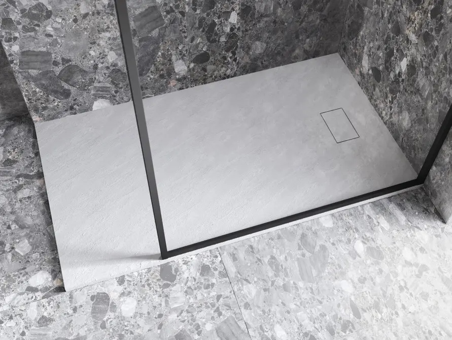 Shower Trays Slim Marble White 150 x 90
