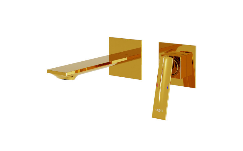 Concealed Washbasin Faucet Gold